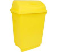 Bentley Swing Top Bin 50 L Yellow Plastic