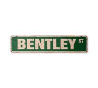 BENTLEY Vintage Street Sign Childrens Name Room Metal Sign