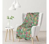 BeNtli Blanket,Warm Flannel Blanket Throw/Blanket Bed Throw for Sofa Office 102X 76 cm,Border Terrier Florals Dog Breed