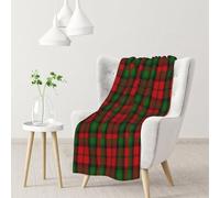 BEntLi Blanket,Warm Flannel Blanket Throw/Blanket Bed Throw for Sofa Office 102X 76 cm,Red And Green Clan Kerr Tartan Plaid