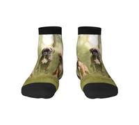 BeNtli Crew Socks, Compression Socks Casual Novelty Sports Socks 30CM Long For Unisex Boxer Dogs Puppies Pets Family Dogs