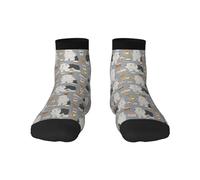 BeNtli Crew Socks, Compression Socks Casual Novelty Sports Socks 30CM Long For Unisex Old English Sheepdog Old English Sheepdog And Coffees