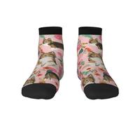 BeNtli Crew Socks, Compression Socks Casual Novelty Sports Socks 30CM Long For Unisex Sheltie Floral Shetland Sheepdog Sheltie Dog Desig