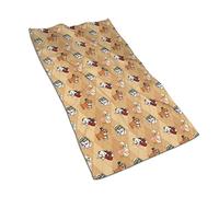 BeNtli Hand Towels, Fancy English Bulldogs Bathroom Towel Microfiber Soft Face Towels 40×70 CM for Bathroom Gym