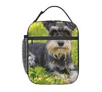 BeNtli Miniature Schnauzer Lunch Bag,Insulated Lunch Box Lunch Tote Bag Picnic Lunch Box for Work School Picnic