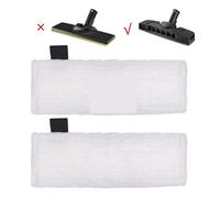 BeNtli Rags Microfibre Mop Cover Steam Cleaner Accessories Spare Parts，Replacement Mop Heads Cloth，Compatible For Karcher Easyfix SC2 SC3 SC4 SC5 (Color : 2PCS Long Cloth)