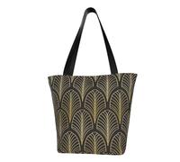BeNtli Shoulder Bag, Canvas Tote Large Bag Women Casual Handbag Reusable Shopping Bags,Art Deco Style
