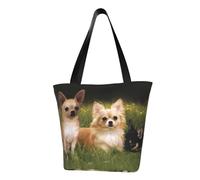 BeNtli Shoulder Bag, Canvas Tote Large Bag Women Casual Handbag Reusable Shopping Bags,Baby Chihuahua Dogs