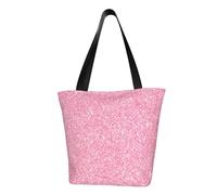 BeNtli Shoulder Bag, Canvas Tote Large Bag Women Casual Handbag Reusable Shopping Bags,Pink Sparkle Glitter