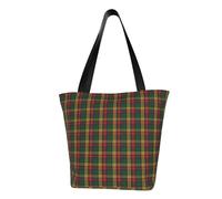 BeNtli Shoulder Bag, Canvas Tote Large Bag Women Casual Handbag Reusable Shopping Bags,Scottish Clan Buchanan Tartan