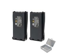 BentMax Rechargeable Walkie Talkie Battery Replacement 1500 mAh Li-ion Battery Pack with Case for Baofeng BF-888S, Arcshell AR-5, Pxton PX-888S Walkie Talkies (2 Pack)