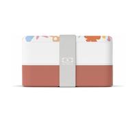 monbento - Bento Box Adult Original Graphic Papercut Made in France - 2 Leakproof Compartments - Stackable Lunch Box Perfect for Work/Picnic/Sports - BPA Free Containers for Food - Flower Patterns