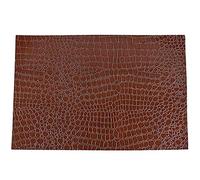 Bento Artificial Leather Placemats, Crocodile Print (4 Pieces), Brown