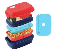 Bento Box for Kids and Adults - Perfect Lunch Box with Compartments for Packed Lunch - Plastic Leakproof Lunch Boxes for Pack Lunch with Built-in Removable Ice Pack- Microwave and Dishwasher Safe