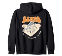 Bento Box Sushi Design Retro Japanese Food Zip Hoodie