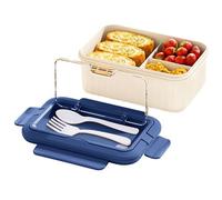 Bento Boxes for Adults - Bento Lunch Box For Women & men With Spoon & Fork - Durable Perfect Size for On-the-Go Meal, BPA-Free and Food-Safe Materials (blue, 1100ML)