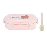 Bento Lunch Box, 720ml Food Lunch Containers for Kids Adult, Spoon, Pink