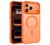 BENTOBEN Case for iPhone 17 Pro [Compatible with Mag-Safe] Magnetic for iPhone 17 Pro Case Translucent Matt Anti-Fingerprint Mobile Phone Case Back Thin Shockproof Protective Case Cosmic Orange
