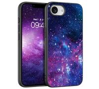 BENTOBEN Case for iPhone 17e/16e, Glow in the Dark Nebula Galaxy Pattern Military Drop Protection Soft Silicone Slim Lightweight Anti-Scratch Shockproof Case for iPhone 17e & iPhone 16e, Purple