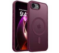 BENTOBEN Case for iPhone 17e, Mobile Phone Case iPhone 16e 6.1 Inch [Compatible with Mag- Safe] Translucent Matte Magnetic Anti-Fingerprint Shockproof Mobile Phone Case, Dark Red