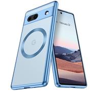 BENTOBEN for Google Pixel 7A Case Magnetic, [Compatible with MagSafe], Phone Case for Pixel 7A, Translucent Clear Slim Anti-yellow Full Protective Shockproof Cover for Google Pixel 7A, Blue