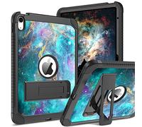 BENTOBEN for iPad 10th Generation Case, for iPad 10.9 2022 Case, Slim Fit Kickstand Shockproof Rugged Protection TPU Bumper Protective Girls Women Boys Kids Cover, Glowing Green Nebula