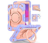 BENTOBEN for iPad 9th/ 8th/ 7th Generation Case (iPad 10.2 Case 2021/2020/2019) Heavy Duty Shockproof Rugged iPad Cover with 360° Rotating Stand/Pen Holder, for Women Men Girls Boys, Purple/Rose Gold