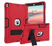 BENTOBEN for iPad Air 3rd Generation Case, iPad Pro 10.5" 2017 Case, 3 Layers Heavy Duty Rugged Shockproof Kickstand Protective Tablet Case for iPad Air 3 10.5" 2019 /iPad Pro 10.5" 2017, Red/Black