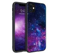 BENTOBEN for iPhone 11 Case, iPhone 11 Case Nebula, Slim Glow in the Dark Hybrid Hard PC Soft Rubber Bumper Protective Purple Nebula Space Pattern Silicone Phone Cases for iPhone 11 6.1 Inch, Purple