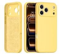 BENTOBEN for iPhone 17 Pro Max Case 6.9" 2025 Magnetic Silicone[Strong Magnet][Full-Body Protective][Military Grade Shockproof] Soft Premium Genuine Liquid Silicone Case for Women Men, Butter Yellow