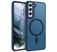 BENTOBEN for Samsung Galaxy S21 Case Magnetic,[Compatible with MagSafe],Frosted Translucent Back Anti-yellow Slim Soft TPU Military Grade Protection Shockproof Cover for Samsung S21 5G, Deep Blue