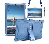 BENTOBEN for Samsung Galaxy Tab S6 Lite Tablet Case for Kids, Soft Silicone Heavy Duty Shockproof Protective Case with Stand Pen Holder Shoulder Strap for Samsung Tab S6 Lite 2024/2022/2020,Blue