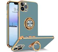 BENTOBEN iPhone 13 Pro Case with 360° Ring Holder Kickstand Magnetic Car Mount Supported Protective Gray Case for iPhone 13 Pro 5G 6.1 Inch