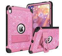 BENTOBEN Kids Case for iPad (A16) 11th Generation 11 Inch 2025/iPad 10th Generation 10.9 inch 2022, Heavy Duty Shockproof Rugged Full Protective Girly Glitter Case with Kickstand for iPad A16, Pink