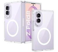 BENTOBEN Magnetic Case for Samsung Galaxy Z Fold 8, [Compatible with MagSafe] Ultra Thin Transparent Clear Anti-yellow Military Drop Protection Hard PC Rugged Shockproof Case for Z Fold 8, Clear