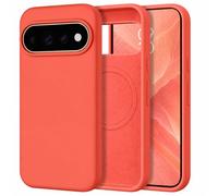 BENTOBEN Magnetic for Google Pixel 11 Pro XL Silicone Case, Canyon Clay | Compatible with MagSafe, Liquid Silicone, Anti-Scratch Microfiber Lining, Shockproof Case for Pixel 11 Pro XL, Orange