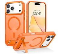 BENTOBEN Magnetic for iPhone 17 Pro Case with Invisible Stand Kickstand [Compatible with Magsafe] Translucent Matte Phone Case iPhone 17 Pro 6.3" Slim Shockproof Women Men Cases Cover, Cosmic Orange