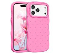 BENTOBEN Magnetic for iPhone 17 Pro Max Case,Cute Wavy Polka Dot Aesthetics Case,Liquid Silicone [Compatible with MagSafe] Anti-Slip Bumper Women Girls Shockproof Cover for iPhone 17 Pro Max,Hot Pink