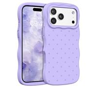 BENTOBEN Magnetic for iPhone 17 Pro Max Case,Cute Wavy Polka Dot Aesthetics Case,Liquid Silicone [Compatible with MagSafe] Anti-Slip Bumper Women Girls Shockproof Cover for iPhone 17 Pro Max,Purple