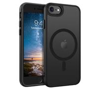 BENTOBEN Magnetic for iPhone 7/8/SE(2020)/SE(2022) Phone Case [Compatible with MagSafe], Matte Translucent Back Anti-Fingerprint Shockproof Protective Cover for iPhone 7/8/SE 2nd Gen/SE 3rd Gen, Black