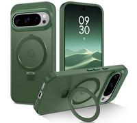 BENTOBEN Magnetic Stand for Google Pixel 10 & Pixel 10 Pro Case [Compatible with MagSafe], Translucent Matte Anti-yellow Military Grade Protection Shockproof Case for Google Pixel 10/10 Pro, Green