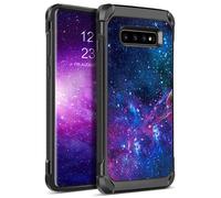 BENTOBEN Samsung Galaxy S10 Case, Galaxy S10 Case, Glow in The Dark 2 in 1 Heavy Duty Rugged Hybrid Soft TPU Bumper Hard PC Shockproof Protective Case for Samsung Galaxy S10 6.1" (2019), Nebula/Galaxy