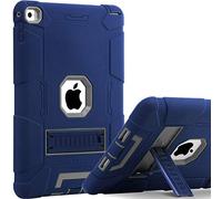 BENTOBEN Tablets Case for iPad Air 2, Navy Blue/Gray, Shockproof, Protective, Rugged, Triple-Layer, Drop Proof, Non-Toxic, Durable, Port Cover, Easy Kickstand