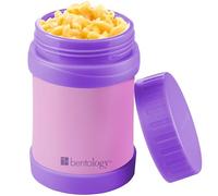 Bentology Stainless Steel Insulated 13oz Lunch Jar Thermos for Kids- Pink- Large Leak-Proof Storage for Hot or Cold Food, Soups, Liquids with Wide Mouth- BPA Free for Back to School Lunch Boxes, Bags