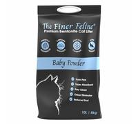 Bentonite Premium Cat Litter | Baby Powder Scent | Lifelong Ultra-Absorbent & Odor Eliminating | Cat & Kitten Friendly | Soft on Paws | Hygienic Natural Clay for All Breeds & Ages (10L / 8kg)