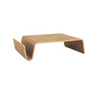Bentwood End Table, Mid-Century Modern Coffee Side Table, Minimalist Nightstand for Living Room Bedroom, Solid Wood Construction, Stable & Durable