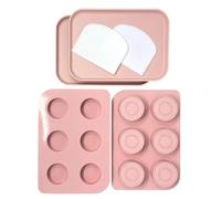 Benty Cakes The Original Cake Puck Bonus Bundle Set - It's not a Pop, It's a Puck! The Easier Way to Make Chocolate Covered Desserts - Includes 1 Mold Set, 1+ Tray and 1+ Scraper-Limited Edition Pink