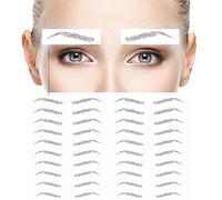 Benuomi 40 Pairs Eyebrow Tattoo Stickers Waterproof Eyebrow Transfers Stickers Peel Off 6D Eyebrow Tattoo Sticker Nature False Eyebrows Hair-Like Long Lasting Tattoo Eyebrow for Woman Makeup Tool