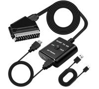 Benvexa Scart to HDMI ConverterCable With 1080P Switch for HDTV Xbox PS3 | All-in-One Audio Video Adapter SCART Input HDMI Output Sky Blu-Ray STB VHS With HD USB Cable