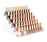 Benvivy Acrylic Nail Polish Organiser 6 Tier Clear Nail Polish Holder 66 Bottles Essential Oils Organiser Shelves Display Rack Stand(6 Tiers)